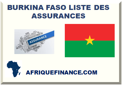 BURKINA FASO LISTE DES ASSURANCES 2024